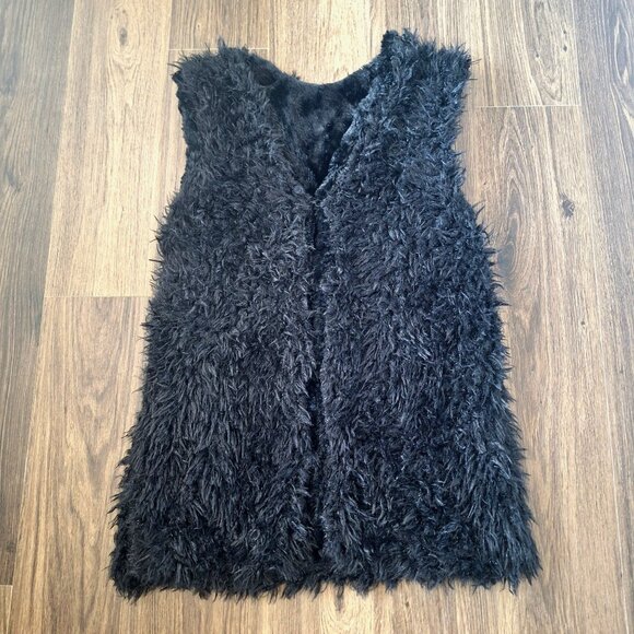 💙 70's Style Hooks Closure Vest Fluffy Cozy Warm Size S/M Winter Fall Outdoors - Picture 7 of 7